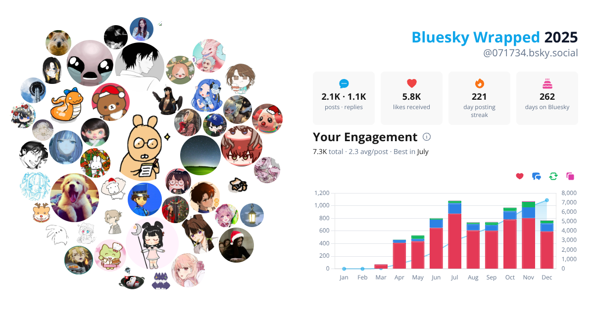 Your Bluesky Wrapped 2025 preview