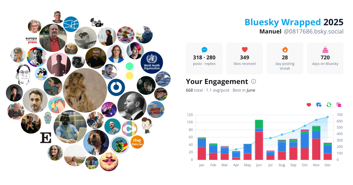 Your Bluesky Wrapped 2025 preview
