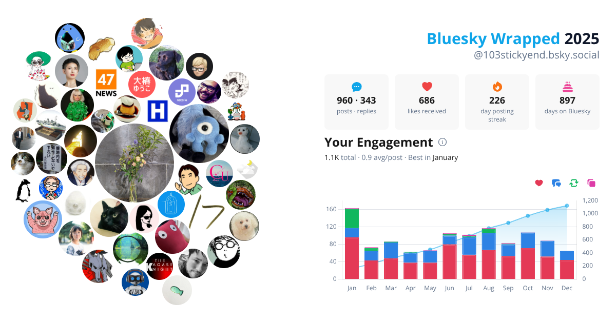 Your Bluesky Wrapped 2025 preview