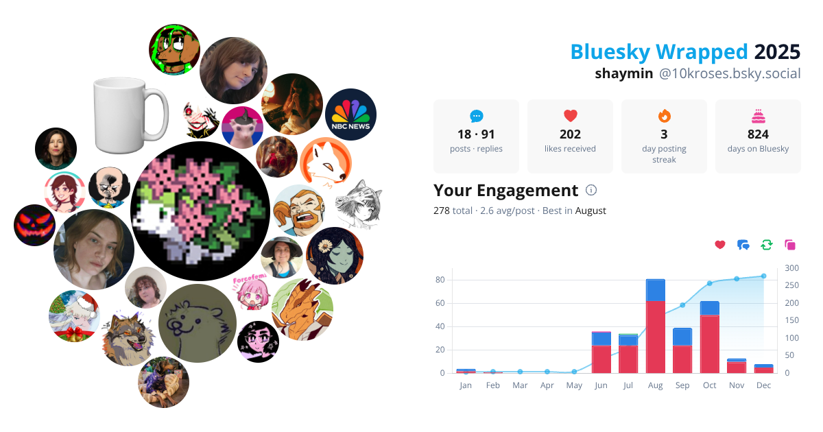 Your Bluesky Wrapped 2025 preview