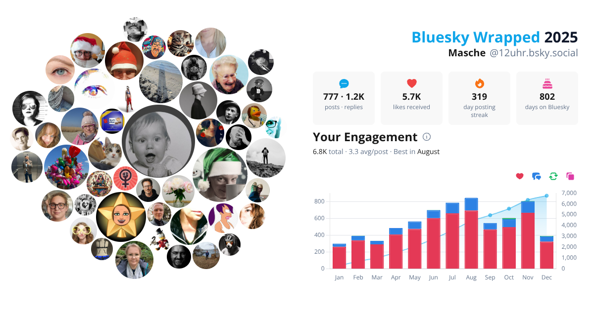 Your Bluesky Wrapped 2025 preview