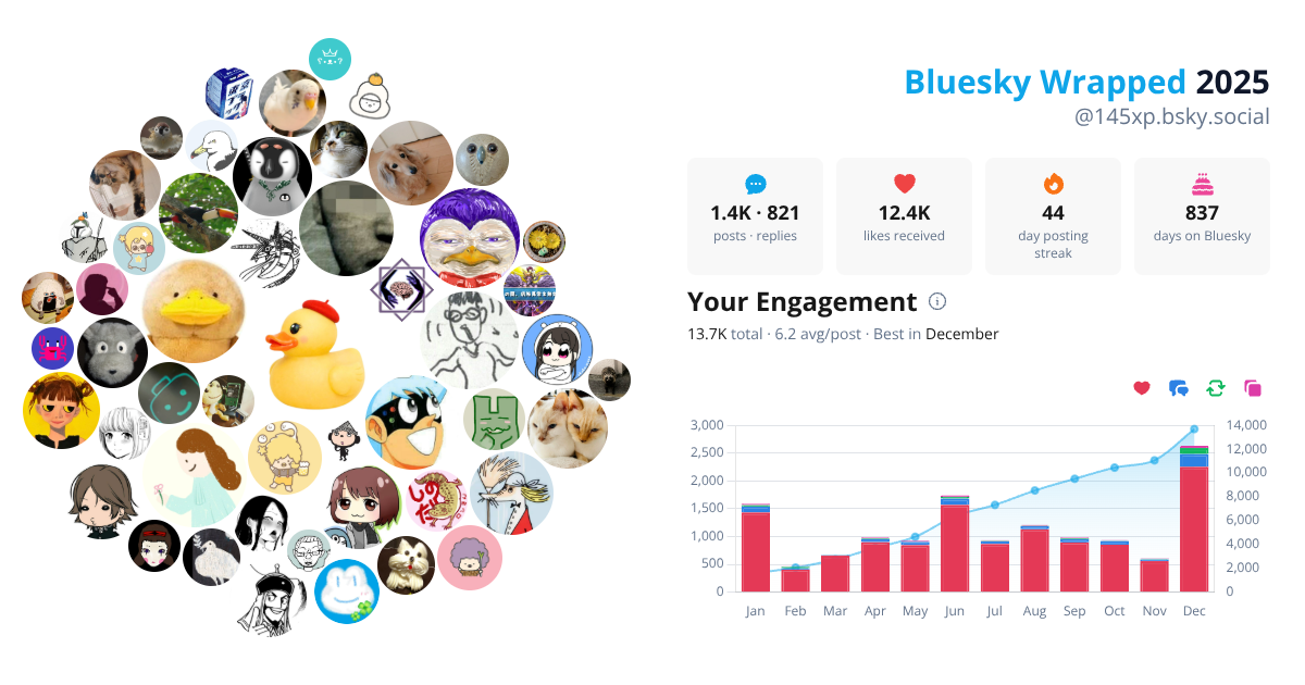 Your Bluesky Wrapped 2025 preview