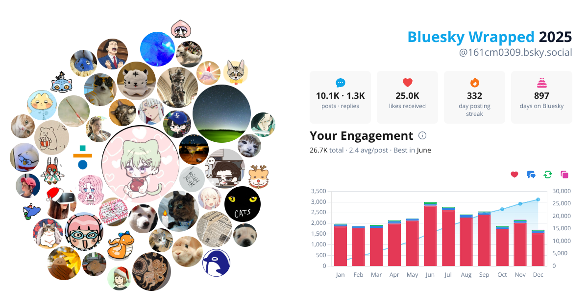 Your Bluesky Wrapped 2025 preview