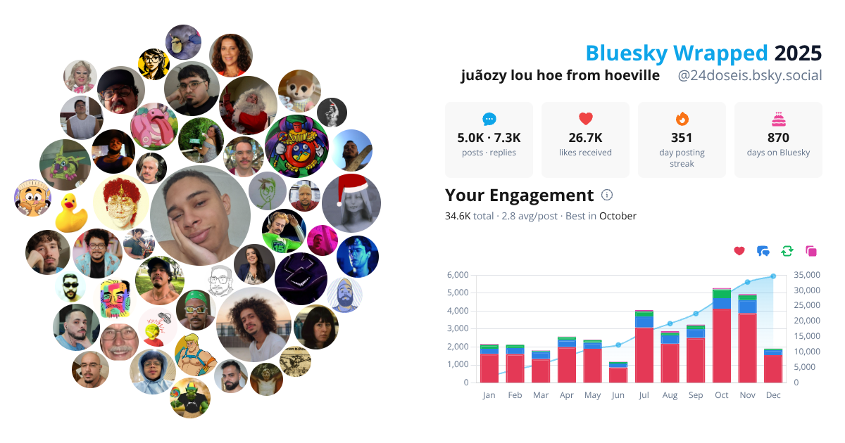 Your Bluesky Wrapped 2025 preview
