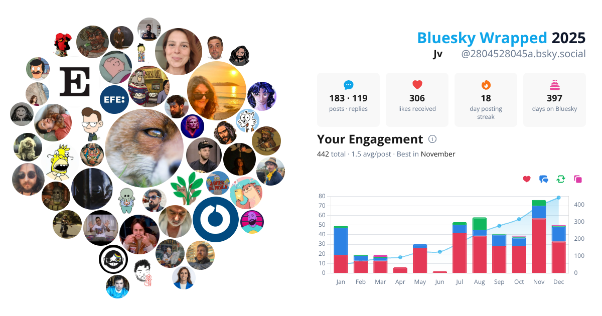 Your Bluesky Wrapped 2025 preview