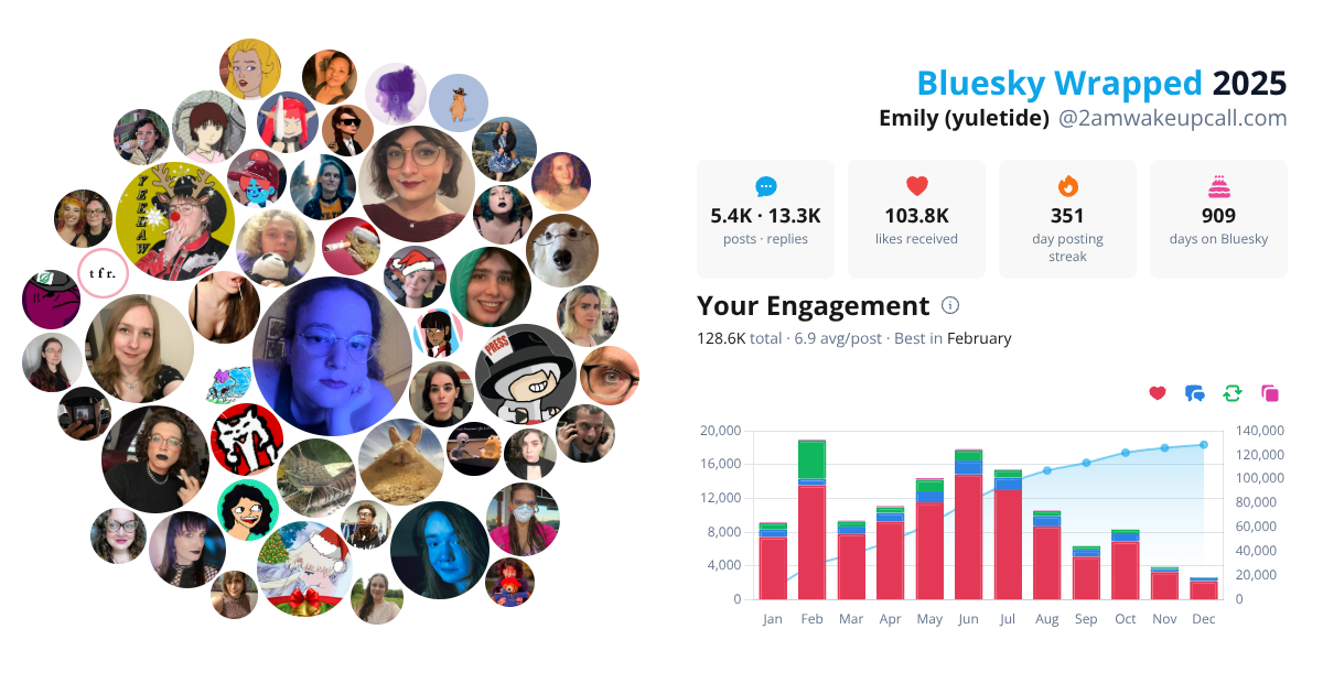 Your Bluesky Wrapped 2025 preview