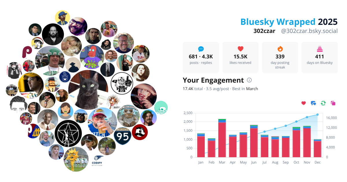 Your Bluesky Wrapped 2025 preview