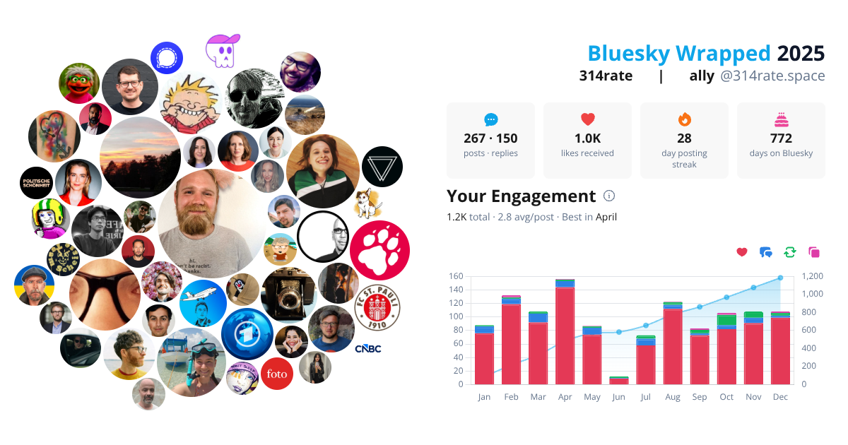 Your Bluesky Wrapped 2025 preview