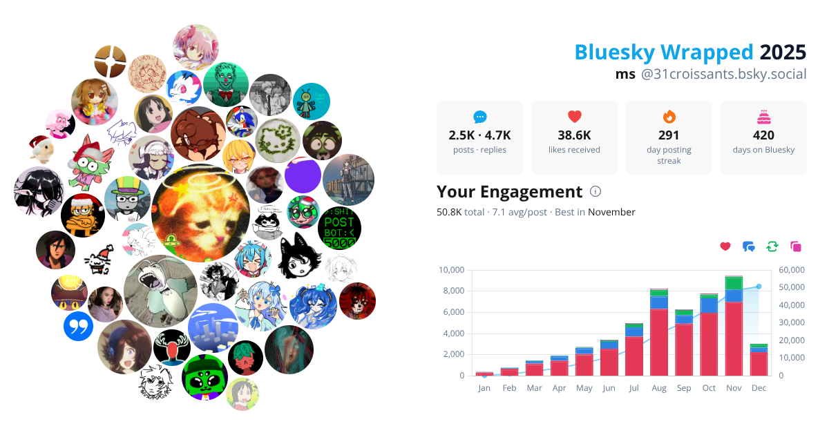 Your Bluesky Wrapped 2025 preview