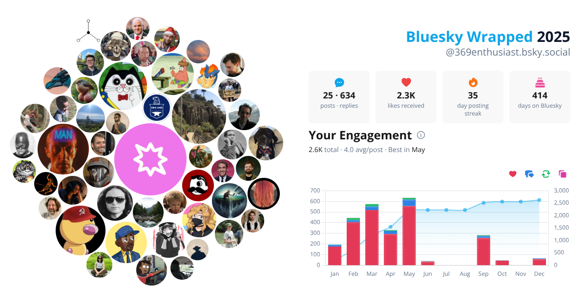 Your Bluesky Wrapped 2025 preview