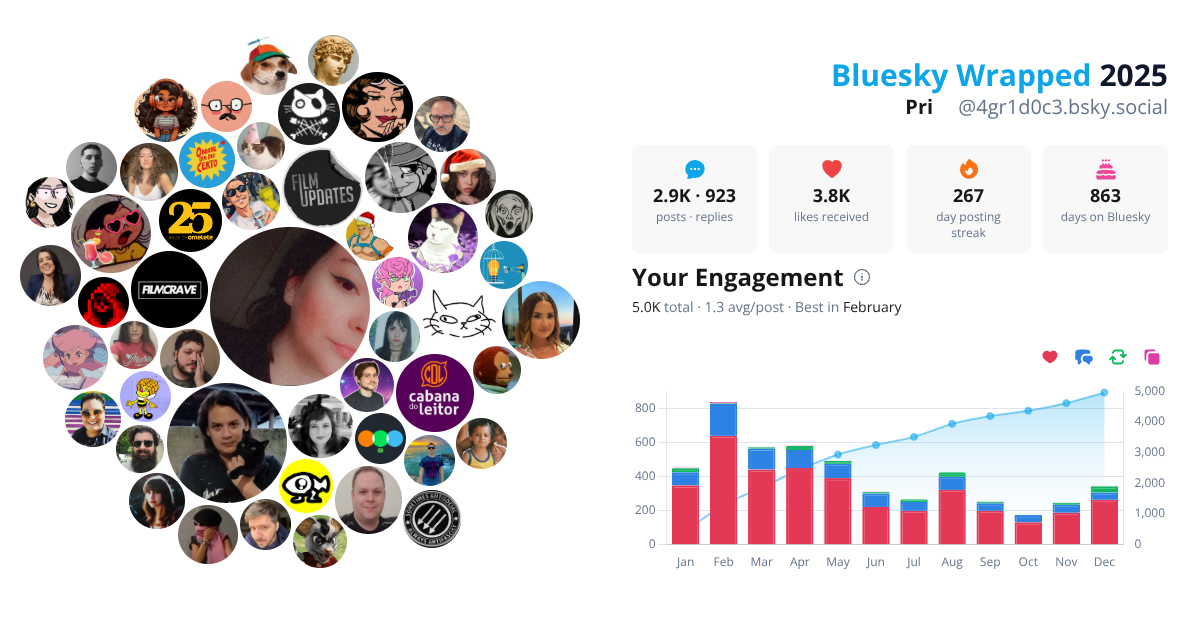 Your Bluesky Wrapped 2025 preview
