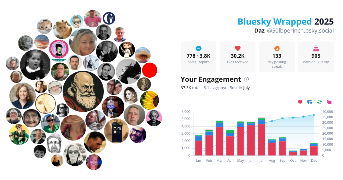 Your Bluesky Wrapped 2025 preview