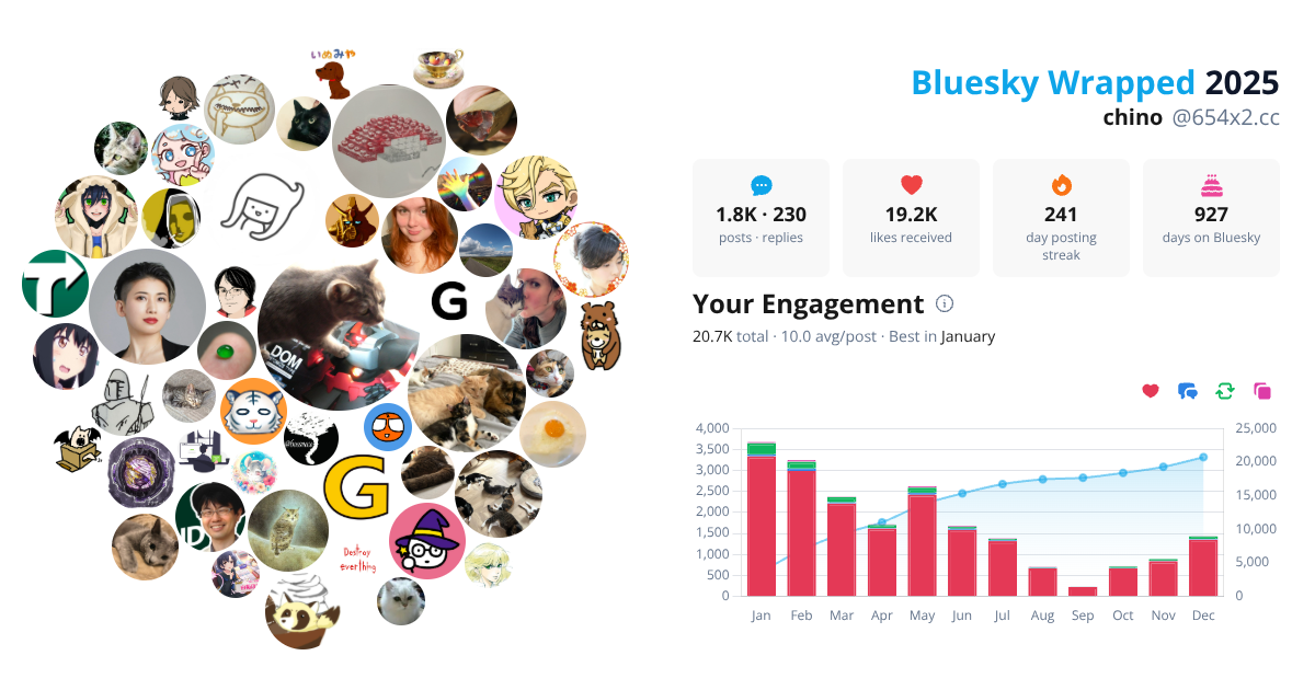 Your Bluesky Wrapped 2025 preview