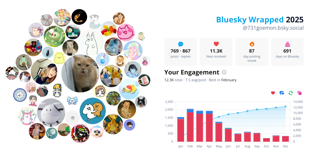 Your Bluesky Wrapped 2025 preview