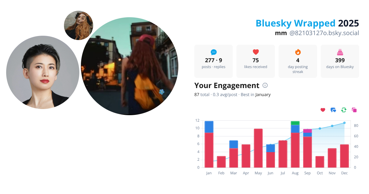 Your Bluesky Wrapped 2025 preview