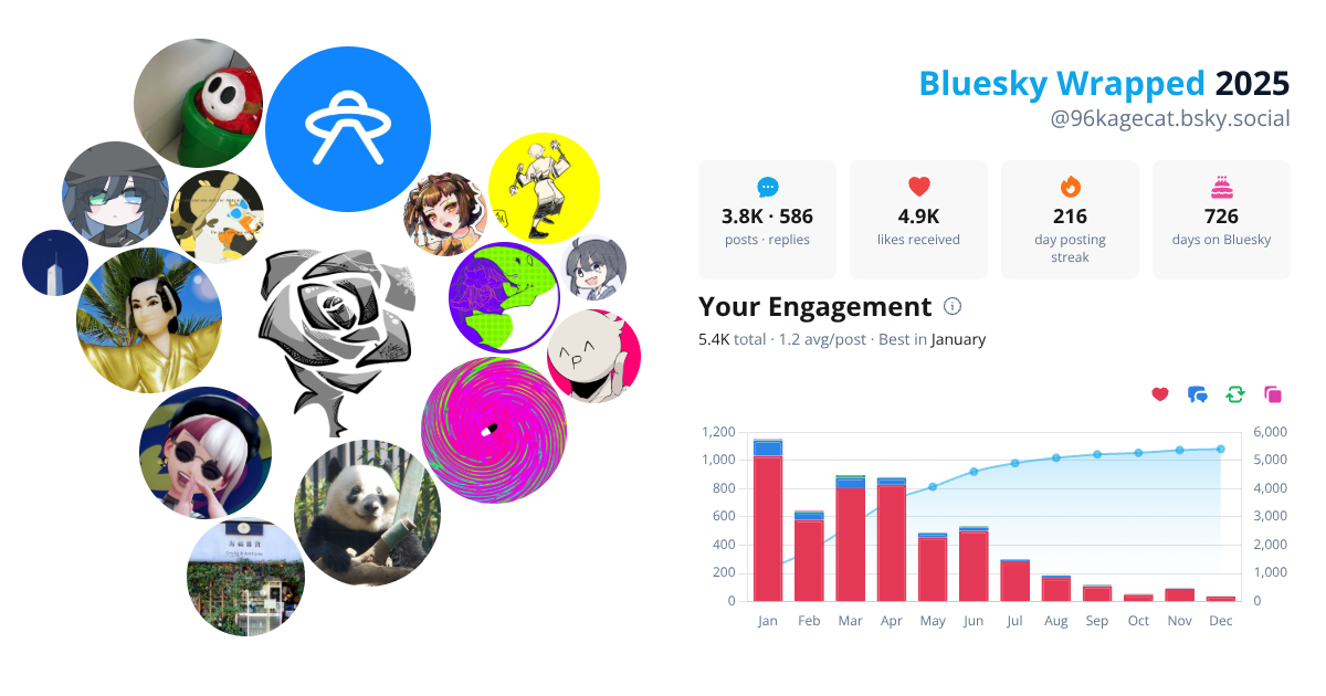 Your Bluesky Wrapped 2025 preview