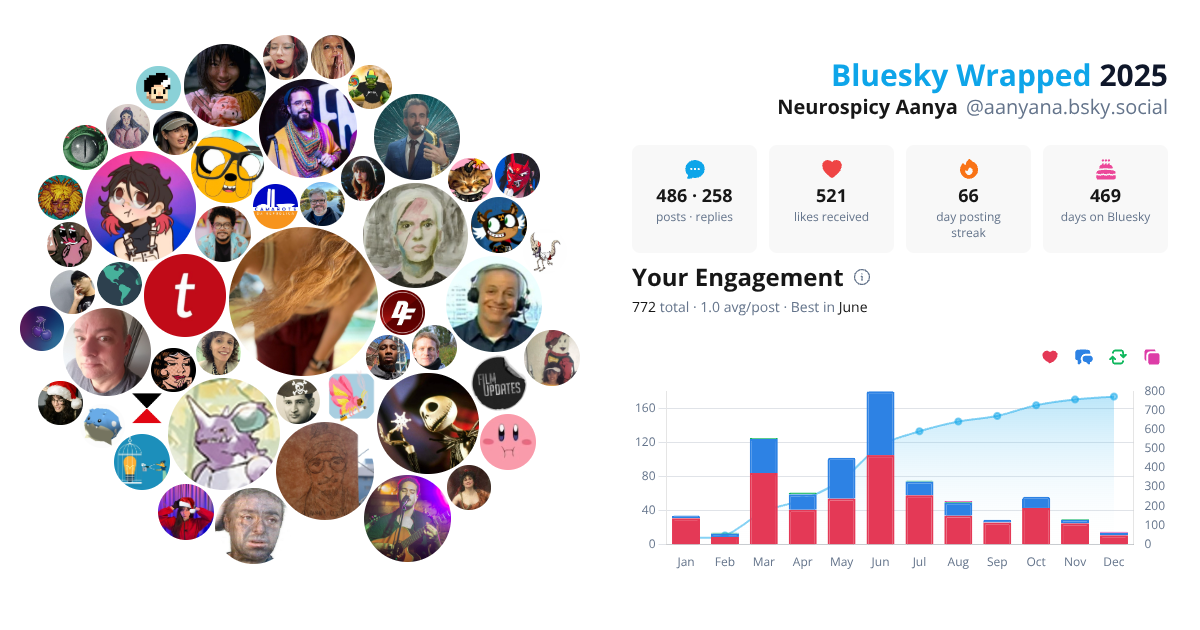 Your Bluesky Wrapped 2025 preview