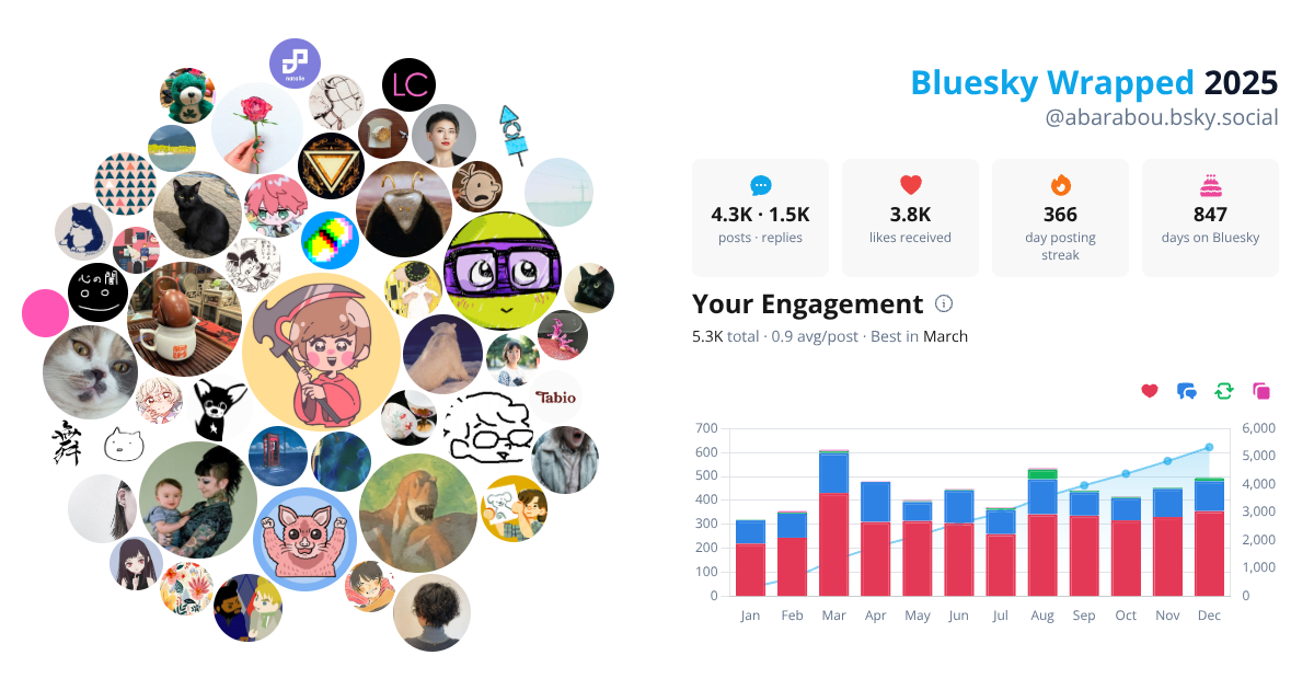 Your Bluesky Wrapped 2025 preview