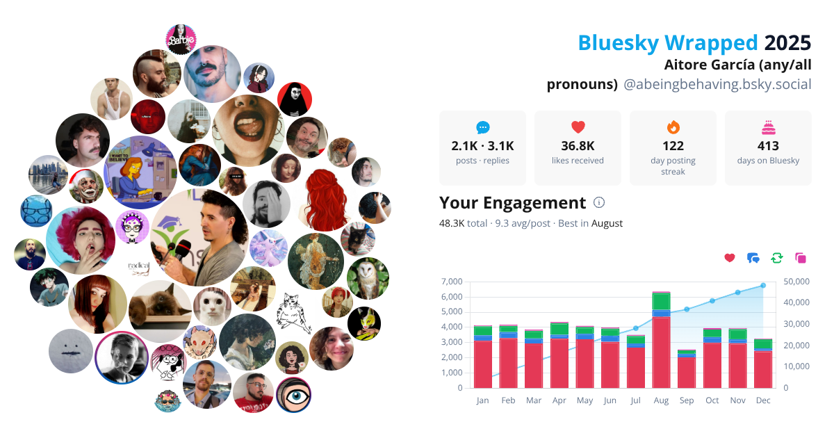 Your Bluesky Wrapped 2025 preview