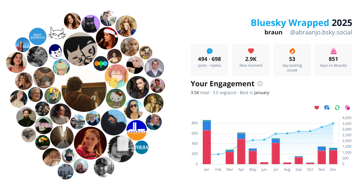 Your Bluesky Wrapped 2025 preview