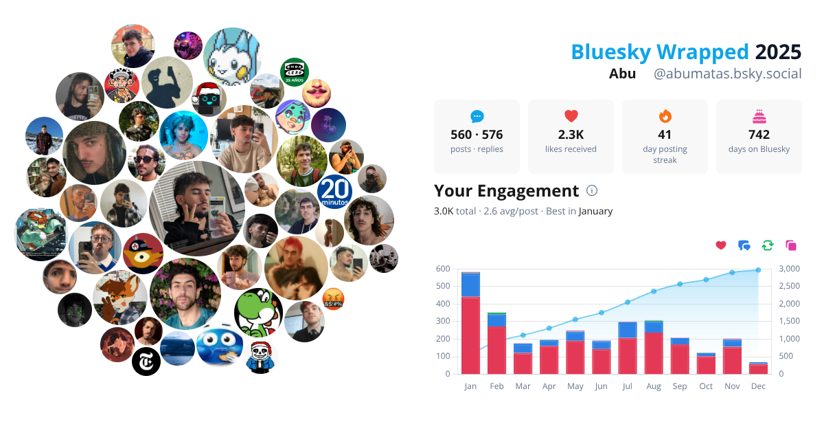 Your Bluesky Wrapped 2025 preview