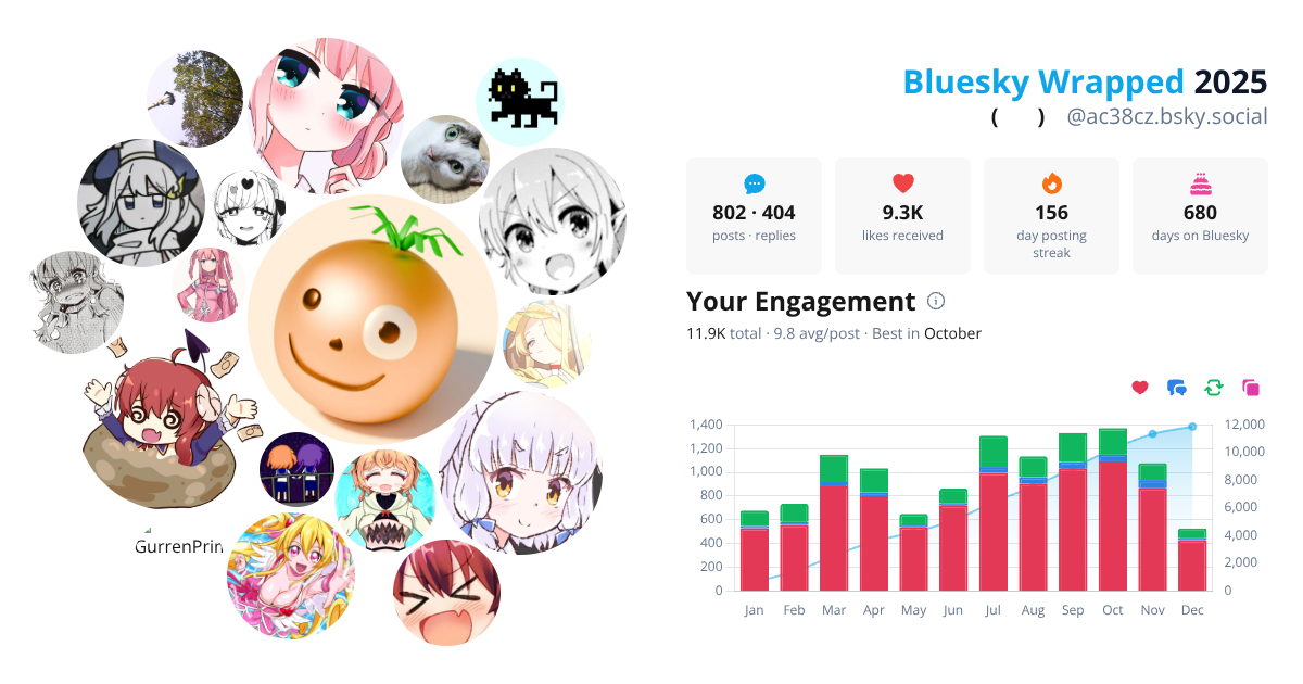 Your Bluesky Wrapped 2025 preview