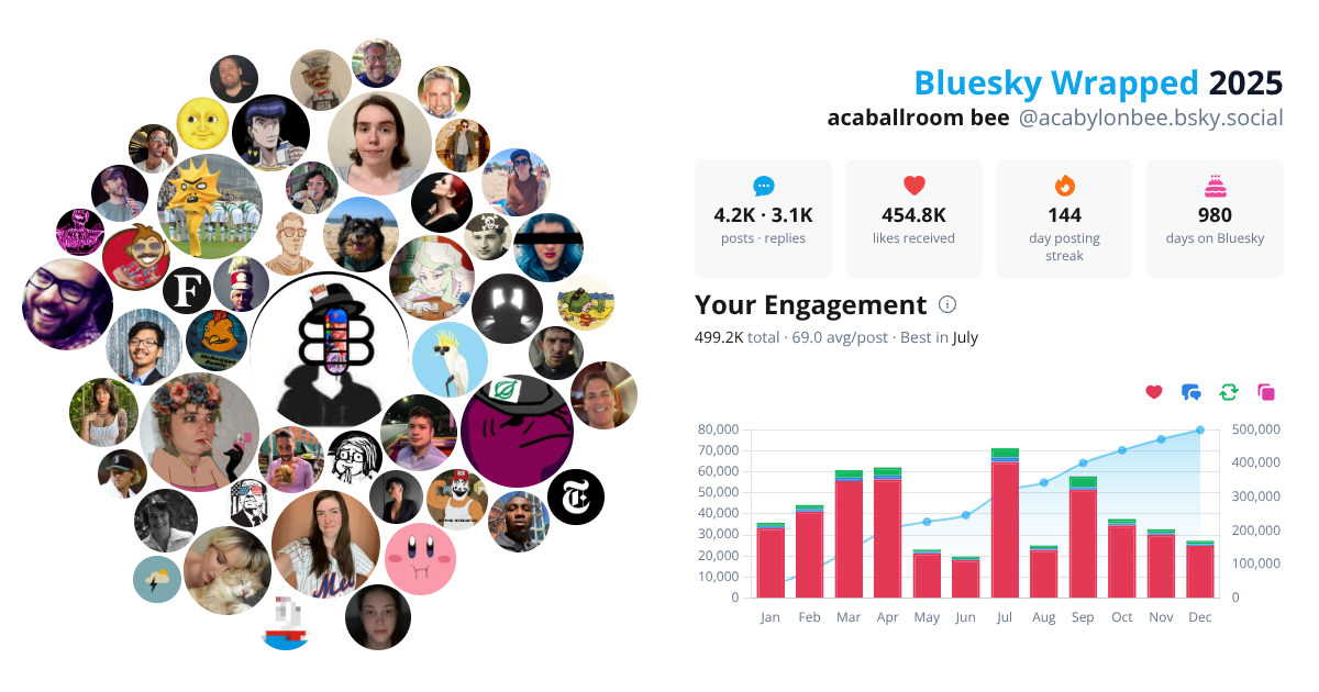 Your Bluesky Wrapped 2025 preview