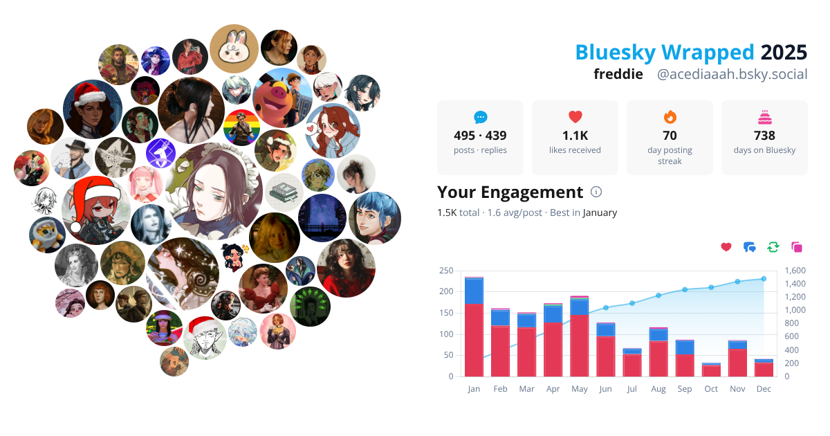 Your Bluesky Wrapped 2025 preview