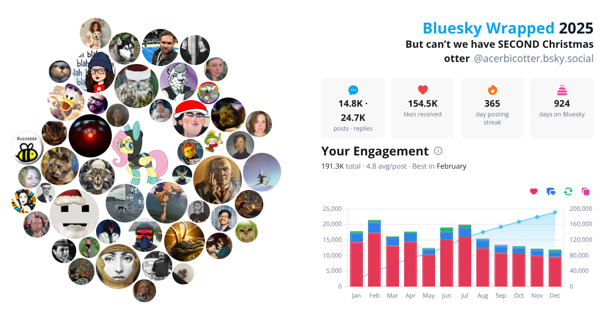 Your Bluesky Wrapped 2025 preview