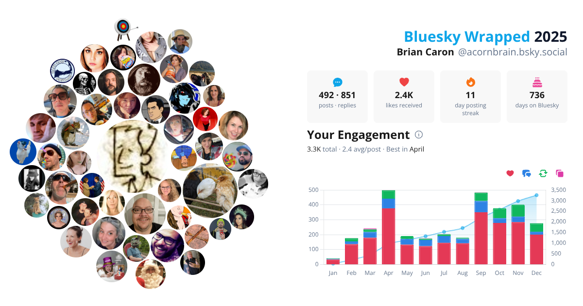 Your Bluesky Wrapped 2025 preview