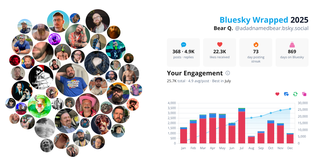 Your Bluesky Wrapped 2025 preview
