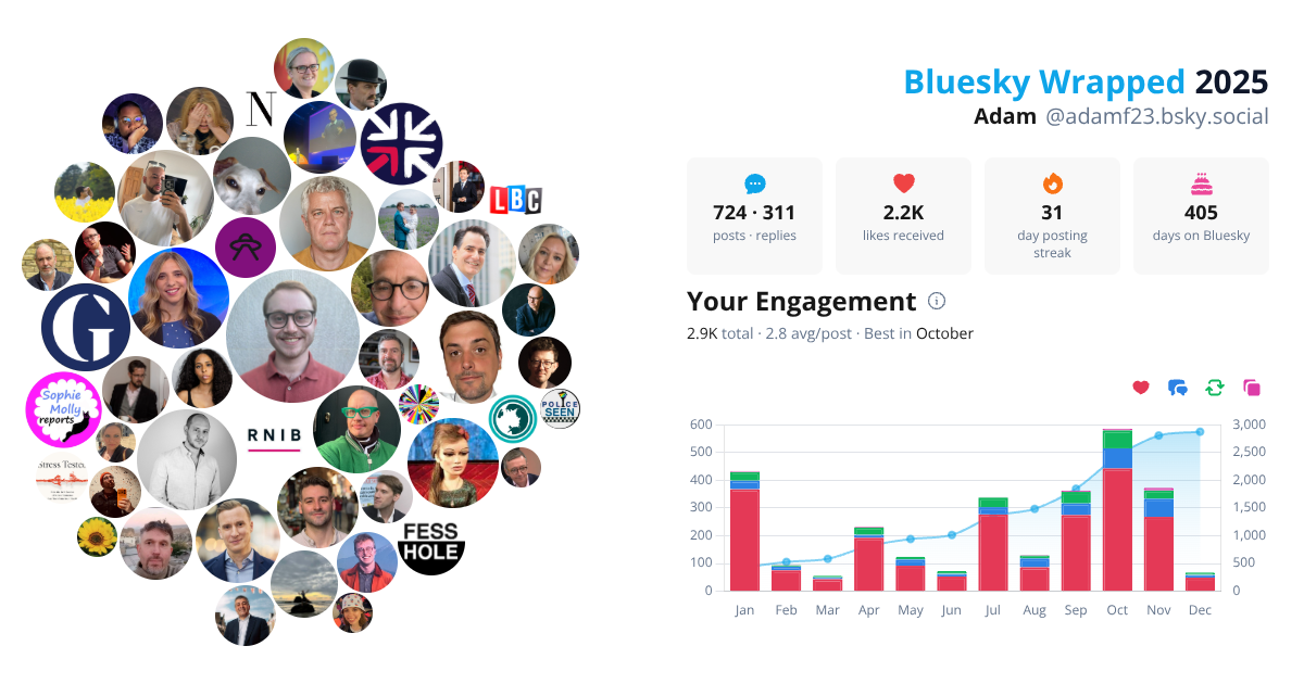 Your Bluesky Wrapped 2025 preview
