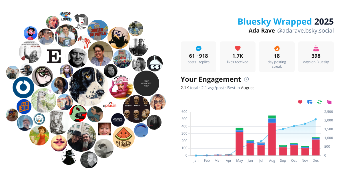 Your Bluesky Wrapped 2025 preview