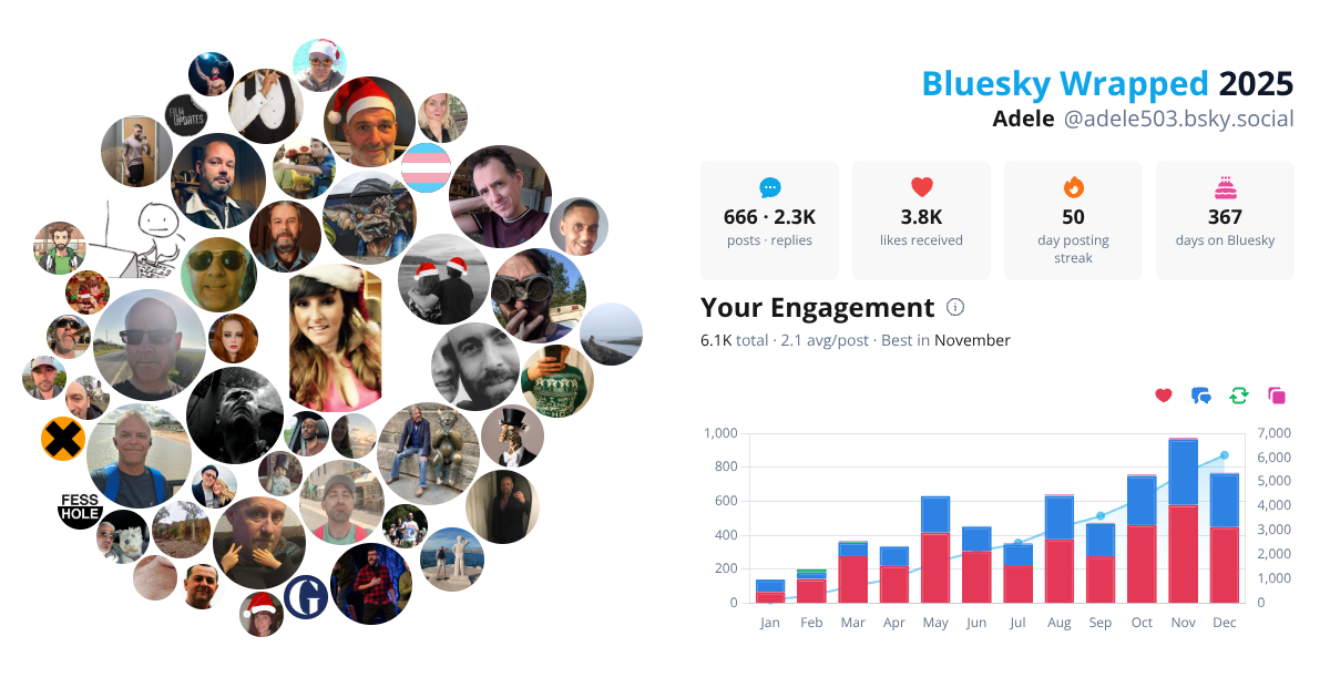 Your Bluesky Wrapped 2025 preview