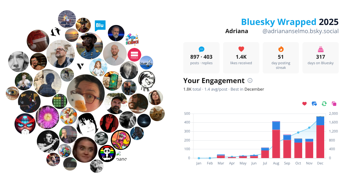 Your Bluesky Wrapped 2025 preview