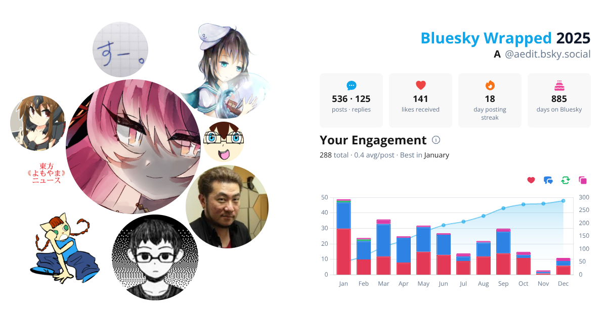 Your Bluesky Wrapped 2025 preview