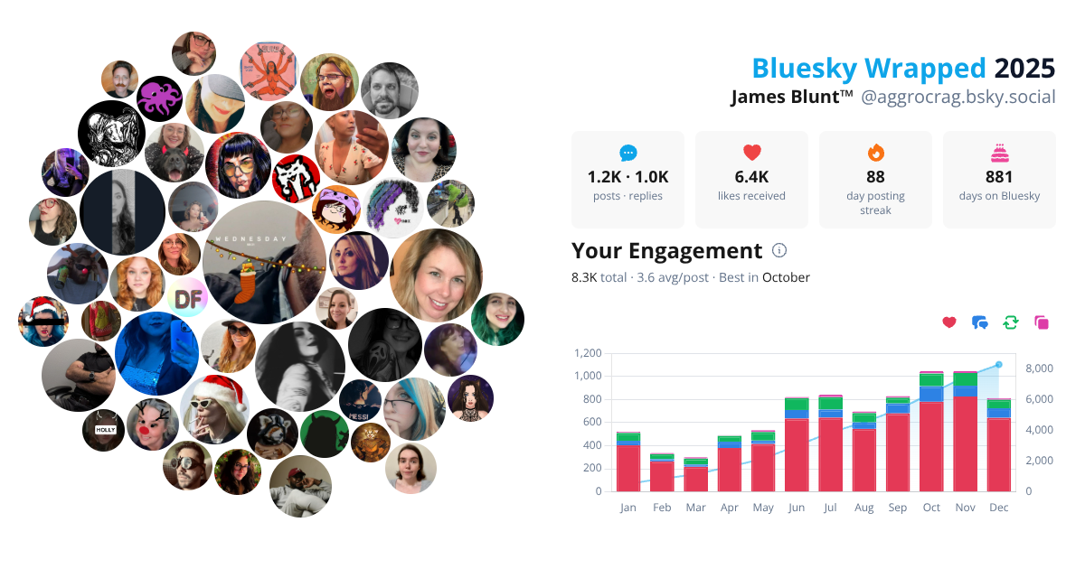 Your Bluesky Wrapped 2025 preview