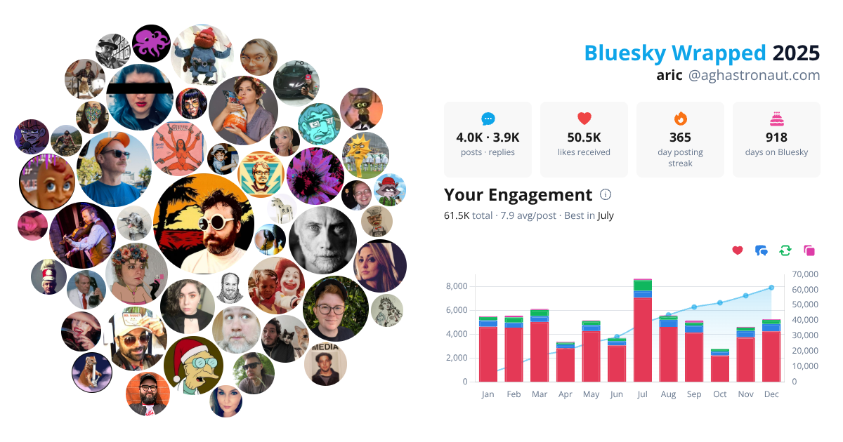 Your Bluesky Wrapped 2025 preview