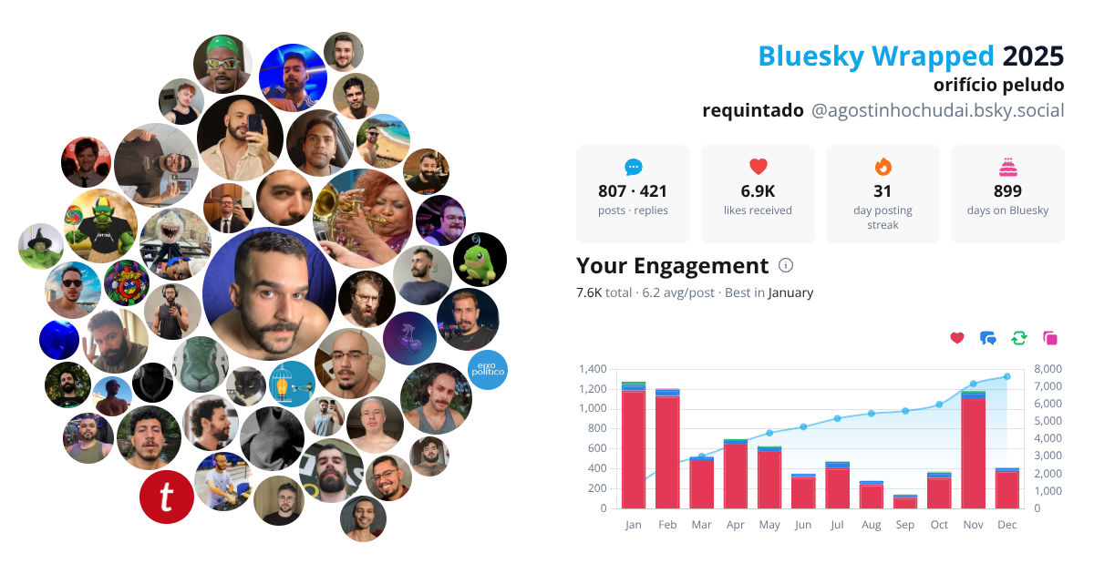 Your Bluesky Wrapped 2025 preview