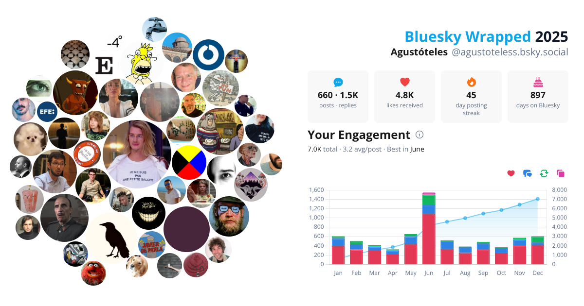 Your Bluesky Wrapped 2025 preview
