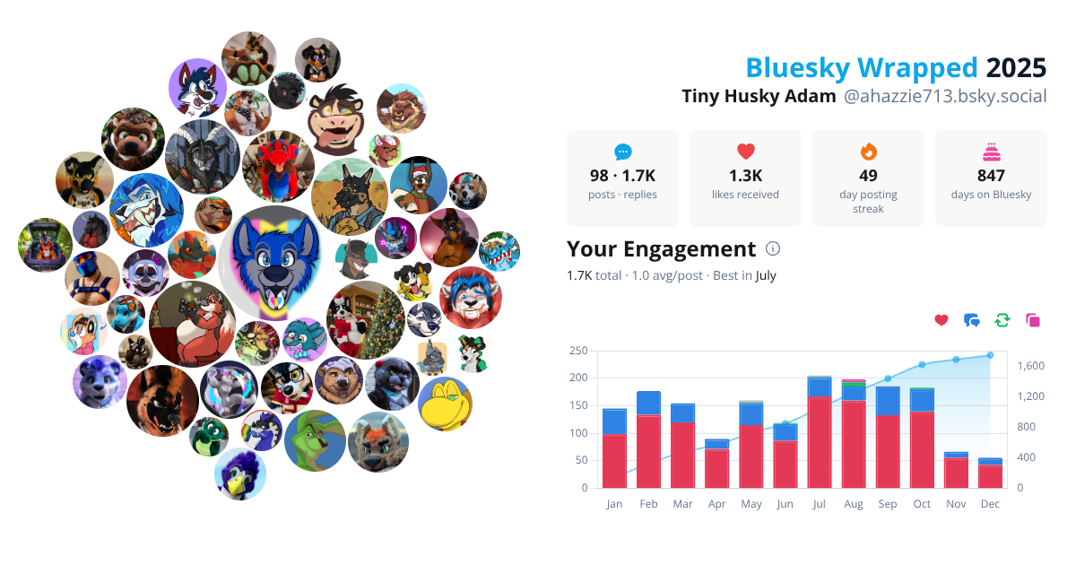 Your Bluesky Wrapped 2025 preview