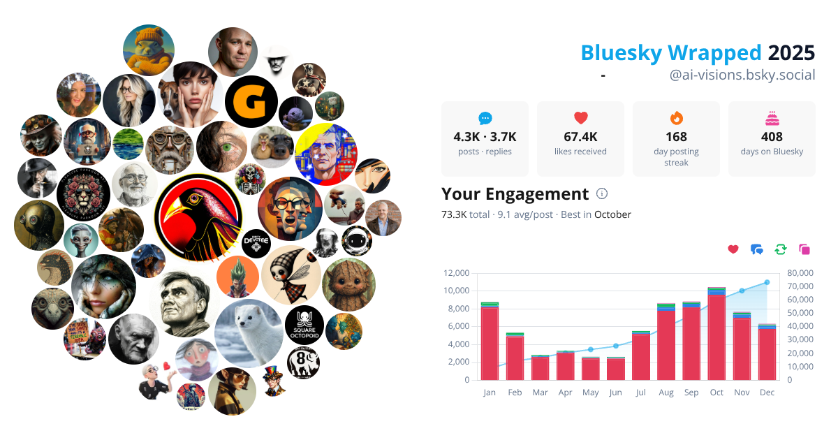 Your Bluesky Wrapped 2025 preview