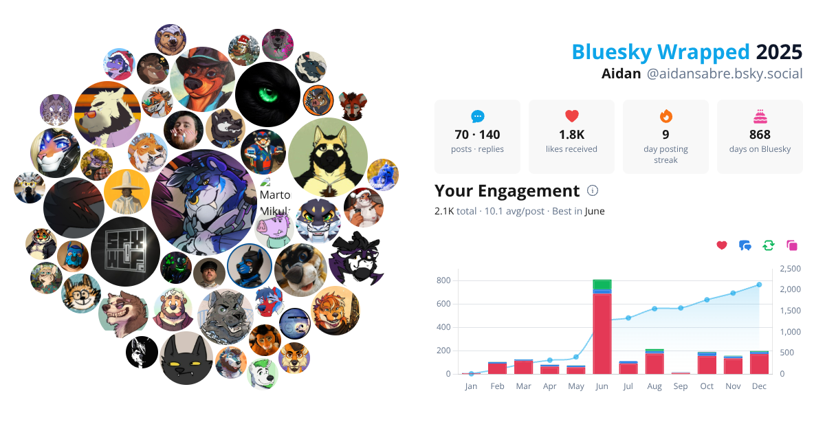 Your Bluesky Wrapped 2025 preview