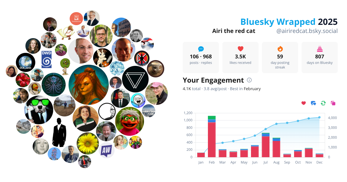 Your Bluesky Wrapped 2025 preview