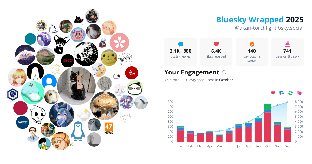Your Bluesky Wrapped 2025 preview