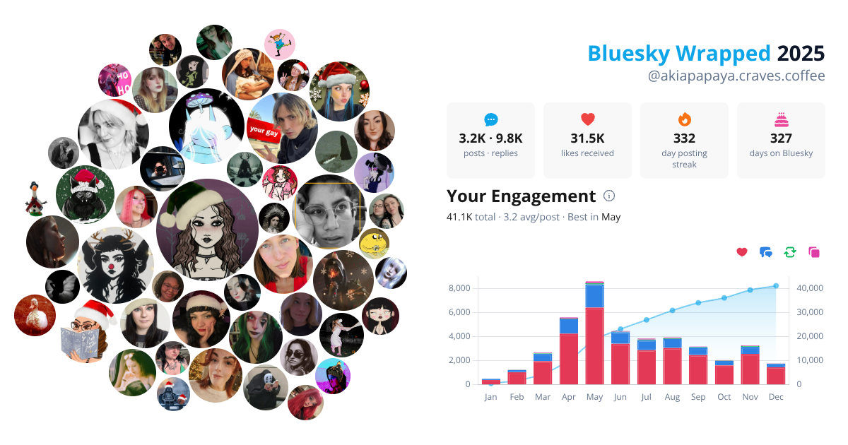 Your Bluesky Wrapped 2025 preview