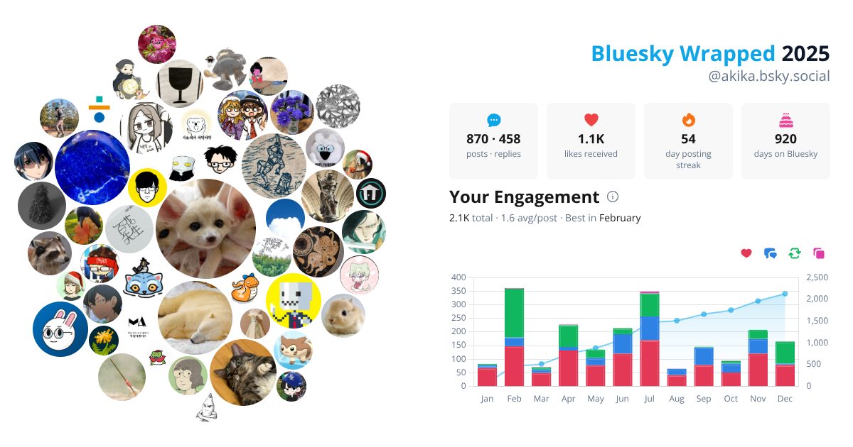 Your Bluesky Wrapped 2025 preview