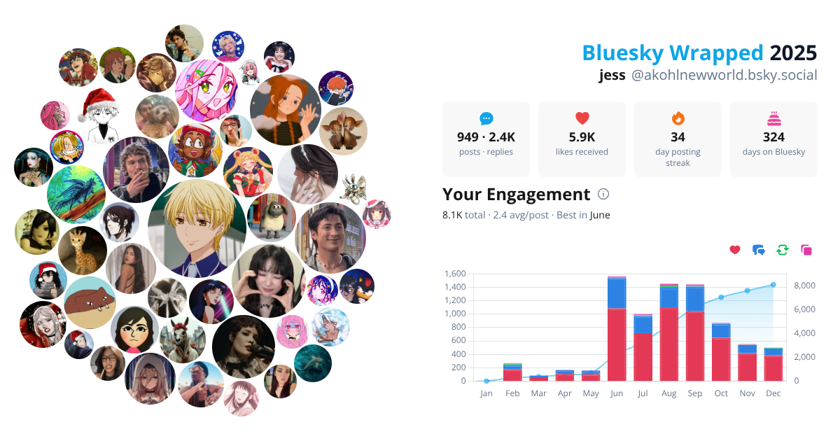 Your Bluesky Wrapped 2025 preview