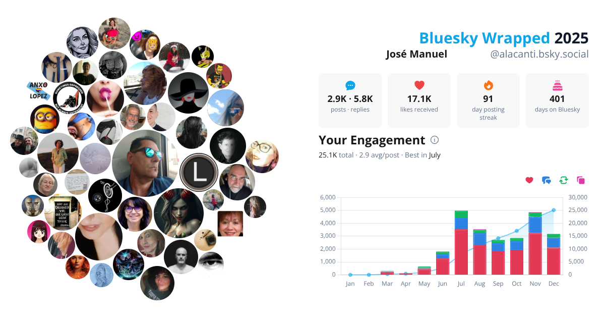 Your Bluesky Wrapped 2025 preview