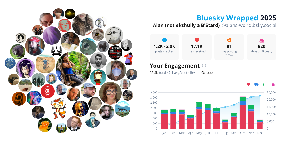 Your Bluesky Wrapped 2025 preview